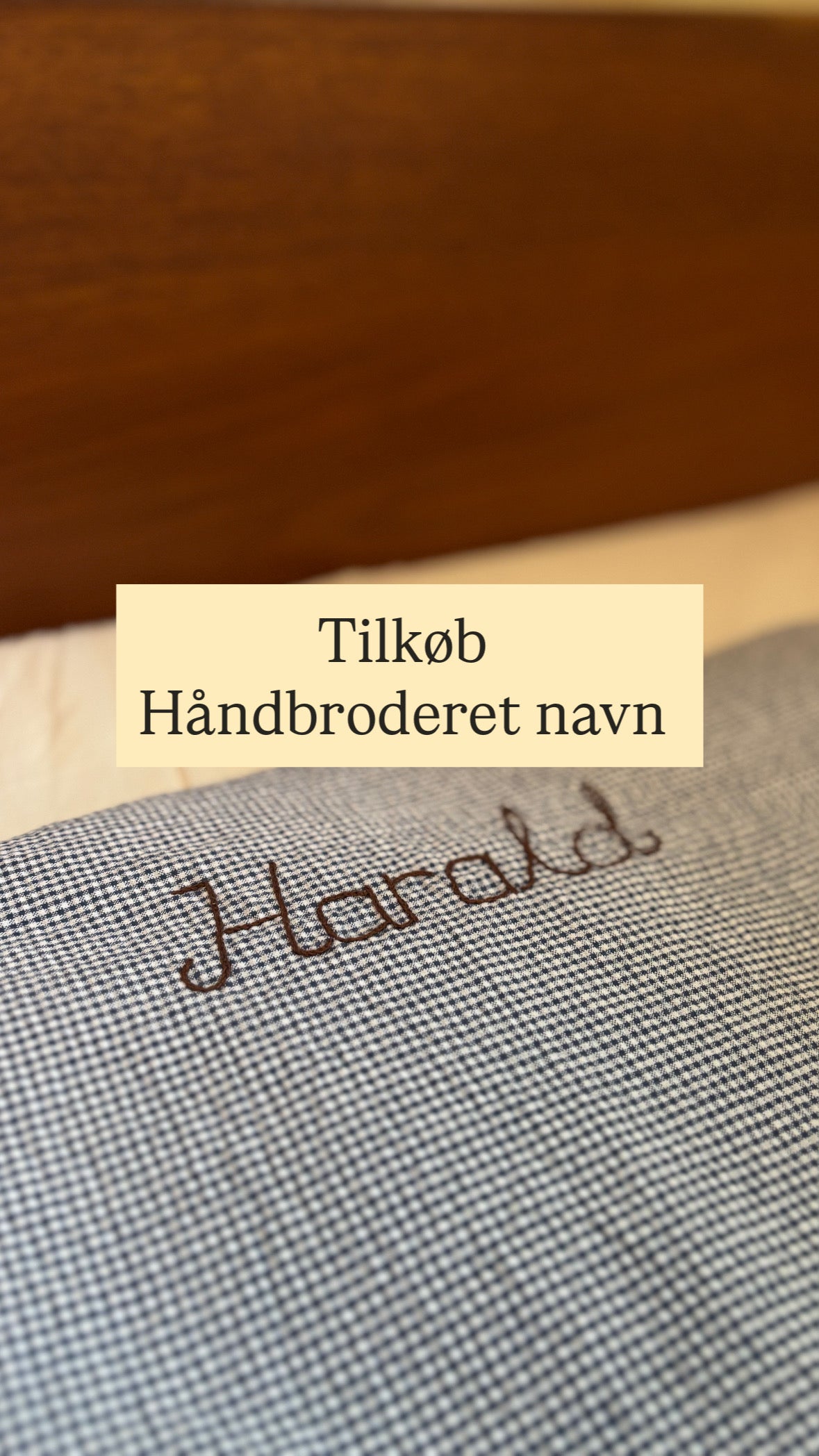 Tilkøb - håndbroderet navn