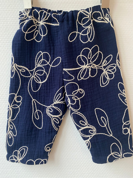 Blåmønstrede bukser